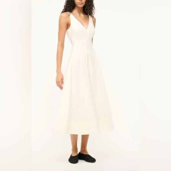 Staud Marieta Dress Ivory 4 - Picture 12 of 12
